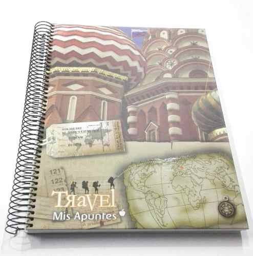 Cuaderno T Dura C/espiral Travel Mis Apuntes 150 Hs Rayadas