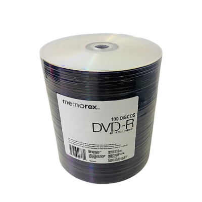 Dvd -R Memorex 4.7 Gb/ 120min./ 8x (x100)