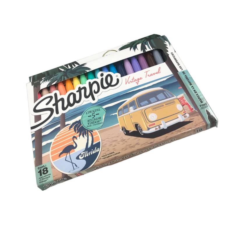Marcadores Sharpie Vintage Travel (x18)